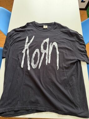 Comfort Colors Black T-Shirt with White Korn Logo